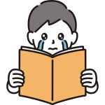 Man Reading A Book While Crying SVG Icon